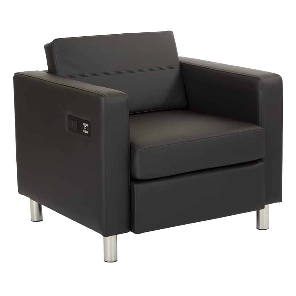 Black Spark Power Up Chair rental with Smart Furniture features in Washington D.C.